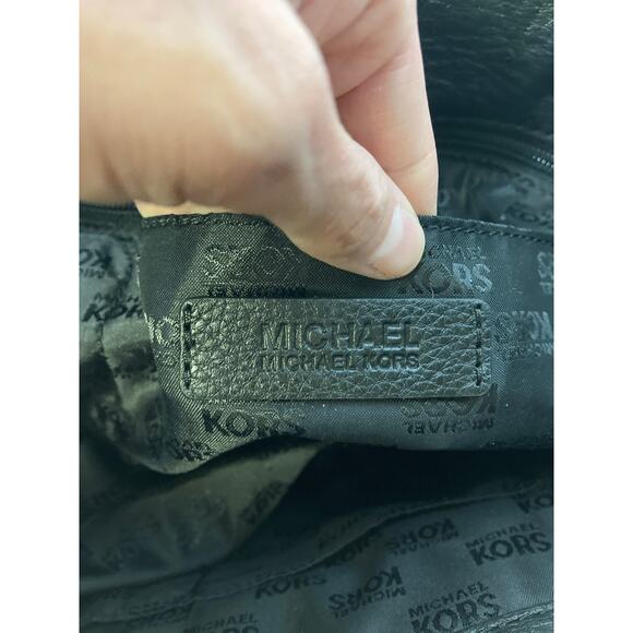 MICHAEL KORS, LARGE BLACK LEATHER ANIMAL PRINT SHOULDER BAG - Picture 12 of 12